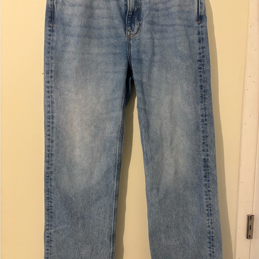 Zara Women's Straight Light Blue Denim Jeans